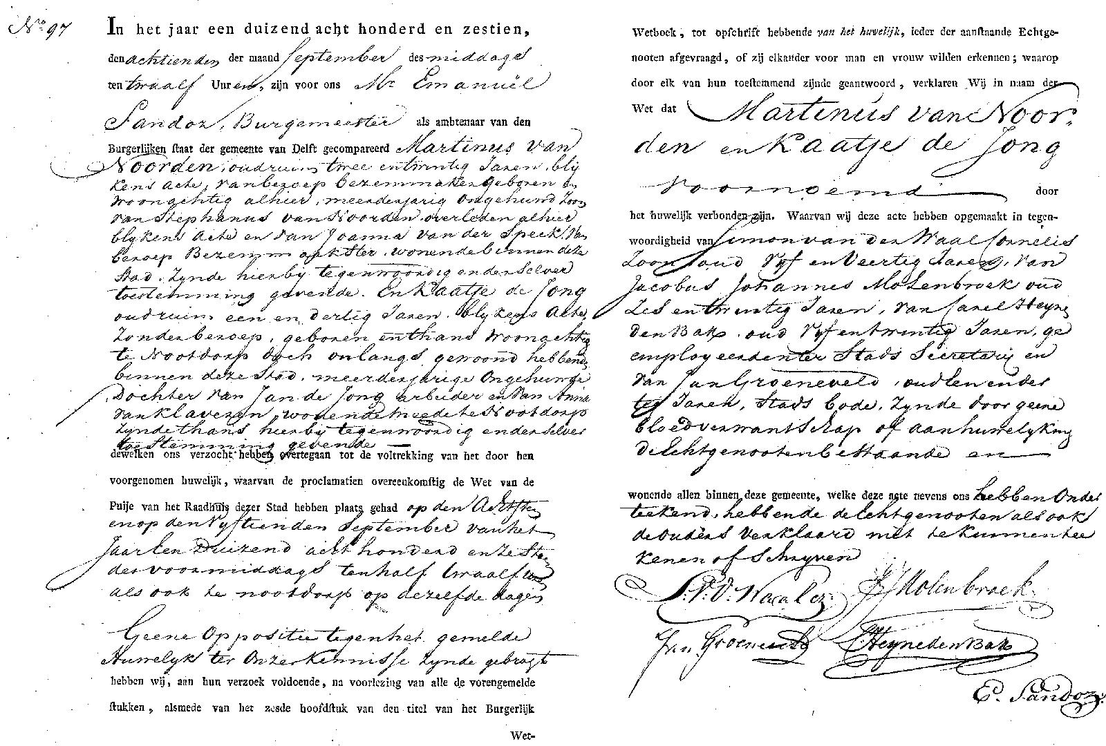 18160918 huw akte 97 Martinus v Noorden - Kaatje d Jong